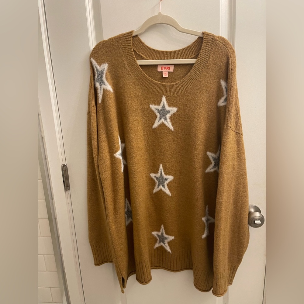 Brown Star Sweater